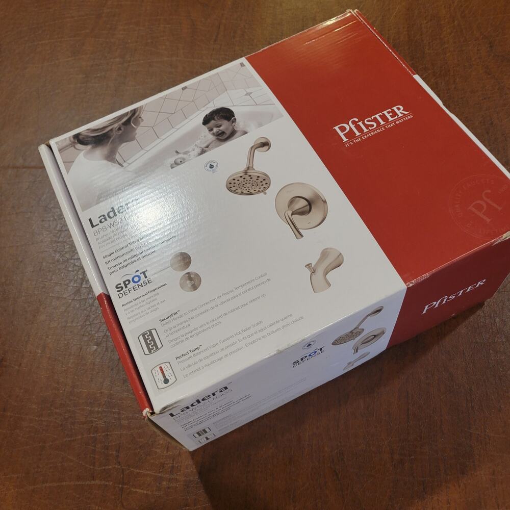 Pfister Ladera Single Handle 3-Spray Tub & Shower Faucet 1.8 GPM Brushed Nickel